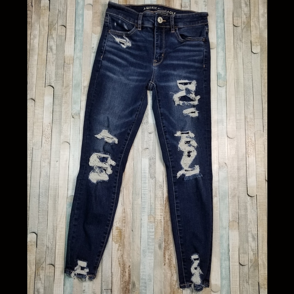 American Eagle Hi-Rise Jegging Crop Jeans - Picture 3 of 9